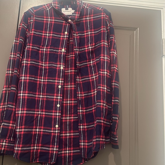 Top Man Plaid Button Up - Picture 4 of 4